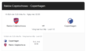 Rakow Czestochowa vs Copenhagen Tim tren Google - Dailybong88.biz